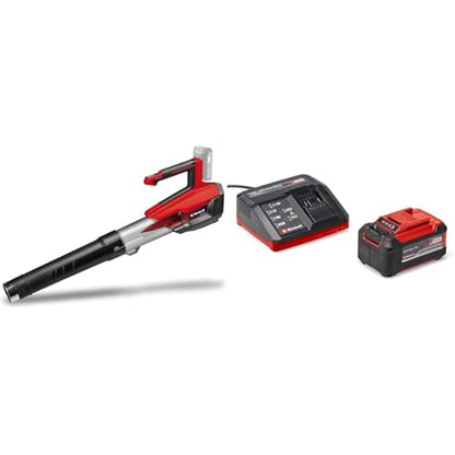 Einhell Akku-Laubbläser GP-LB 18/200 Li E Power X-Change (18 V, Brushless, Drehzahlregulierung, Axialgebläse-Technologie, inkl. 5, 2 Ah Akku und