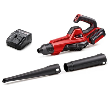 Einhell Akku-Universalbläser GE-UB 18/250 Li E (1x4,0Ah) Power X-Change (18 V, 250 km/h Luftgeschwindigkeit, 3-tlg. Rohr, Drehzahl mit LED-Anzeige
