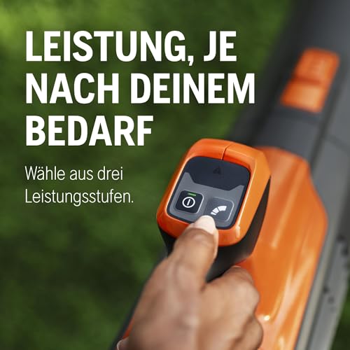 Husqvarna 122iB Akku-Laubbläser Kit – 36V kabellos, 10,3 m³/min Luftstrom, leichtes 2 kg-Design, 3-Stufen-Geschwindigkeitsregelung und bürstenloser