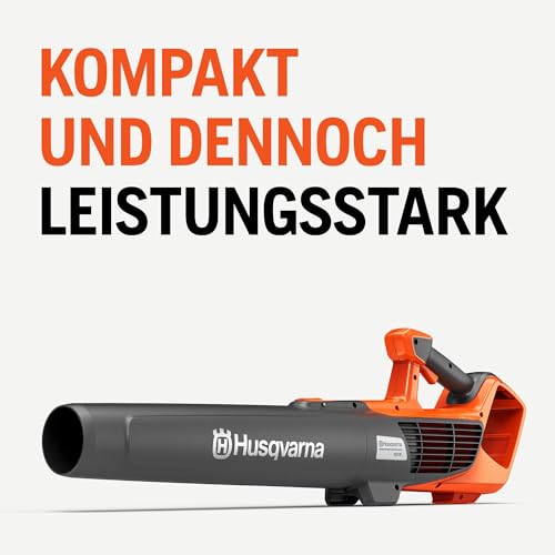 Husqvarna 122iB Akku-Laubbläser Kit – 36V kabellos, 10,3 m³/min Luftstrom, leichtes 2 kg-Design, 3-Stufen-Geschwindigkeitsregelung und bürstenloser