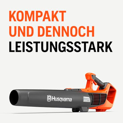 Husqvarna 122iB Akku-Laubbläser Kit – 36V kabellos, 10,3 m³/min Luftstrom, leichtes 2 kg-Design, 3-Stufen-Geschwindigkeitsregelung und bürstenloser