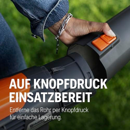 Husqvarna 122iB Akku-Laubbläser Kit – 36V kabellos, 10,3 m³/min Luftstrom, leichtes 2 kg-Design, 3-Stufen-Geschwindigkeitsregelung und bürstenloser